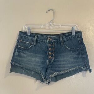 Free People womens button fly shorts sz 25
